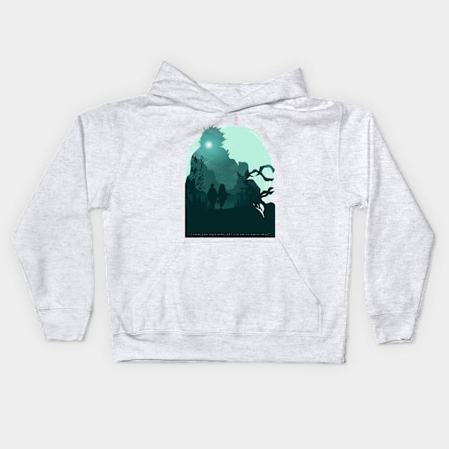 Demon slayer minimalist Kids Hoodie by dsatrio99